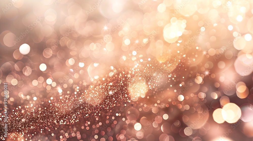 Poster Elegant beige bokeh abstract background Delicate blurred wallpaper texture Template with defocused bokeh lights and copy space for business website design Banner social media advertisi : Generative AI