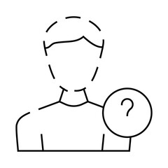 not verified profile line icon vector. not verified profile sign. isolated contour symbol black illustration
