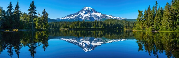 Majestic Mountain Reflection in a Tranquil Lake