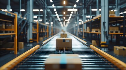 Autonomous Conveyor Belt Sorting Mechanism with Artificial Intelligence Capabilities Handling Sorting and Preparing Parcels for Delivery to Online Clients in a Modern Logistics Warehou : Generative AI