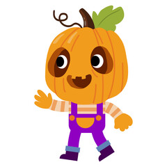 Halloween monster pumpkins, Funny pumpkin. Jack-o-lantern Holidays cartoon