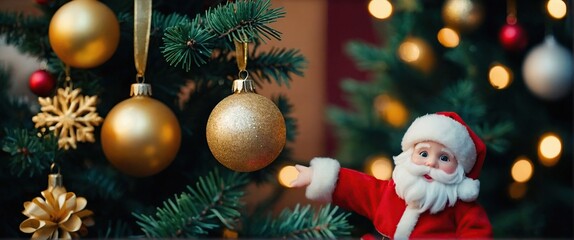Fototapeta premium Christmas Tree with Decorations 