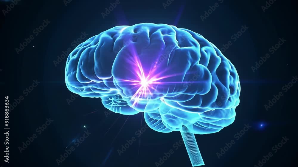 Poster this showcases a dynamic representation of brain activity, highlighting the intricate neural connect