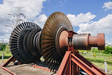 Turbine Blades, High Precision Engineering. Large Fan Stack Layer Metal Part Rotor In Jet Engine Or...