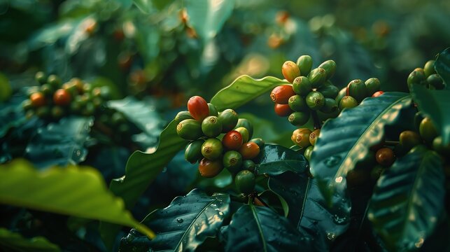 Coffee plantation Jaques Coffee Plantation Queensland Australia : Generative AI