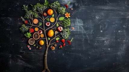 Social determinants of health  economic and social conditions that influence individual and group differences in health status mind map concept on blackboard : Generative AI