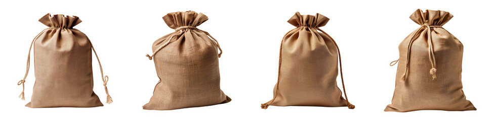 Collection set of sack isolated on transparent background