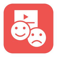 Reaction Video icon vector image. Can be used for Live Streaming.