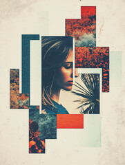 Surreal Portrait Collage with Nature Elements