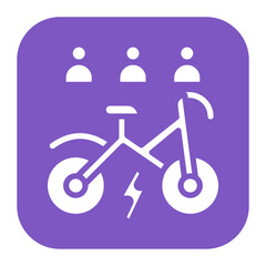 Electric Bike Share icon vector image. Can be used for Personal Transportation.