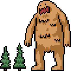 pixel art of big giant creature