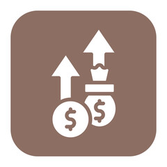 Income Growth icon vector image. Can be used for Freelancer.