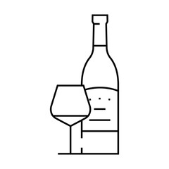 merlot red wine line icon vector. merlot red wine sign. isolated contour symbol black illustration