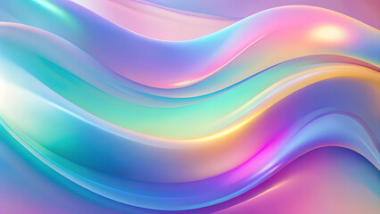 Abstract fluid pastel waves on melted plastic texture wrinkled silicone sheet background. 