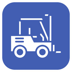 Forklift icon vector image. Can be used for Manufacturing and Distribution.