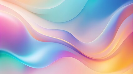 Fototapeta premium Abstract fluid pastel waves on melted plastic texture wrinkled silicone sheet background. 