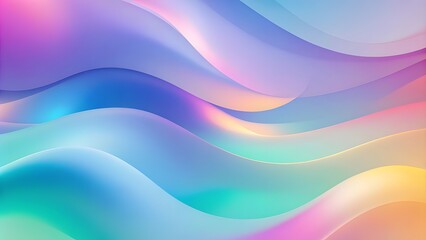 Obraz premium Abstract fluid pastel waves on melted plastic texture wrinkled silicone sheet background. 
