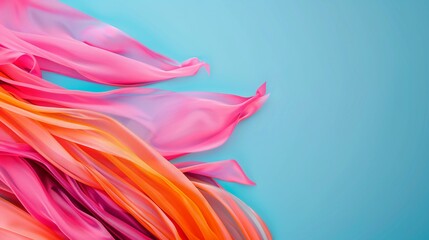 abstract silk fabric wave background with space