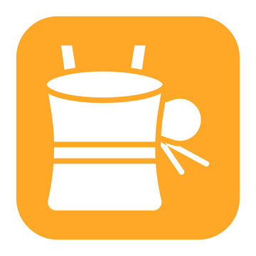recommend clip art: Chalk Bag icon vector image. Can be used for Rock Climbing.