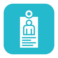 Employee Badge icon vector image. Can be used for Job Fair.