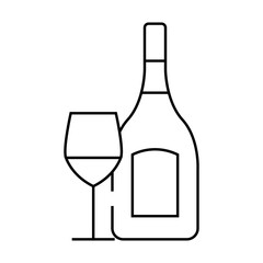 chardonnay white wine line icon vector. chardonnay white wine sign. isolated contour symbol black illustration