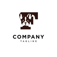 Letter F Franchie Dog Logo Icon