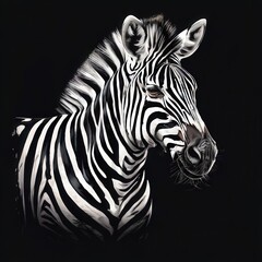 the AI Image Generator, Serene zebra portrait against vibrant