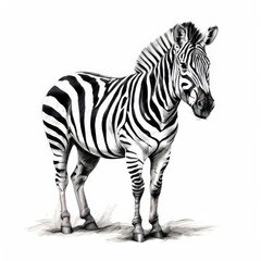 Obraz premium the AI Image Generator, Serene zebra portrait against vibrant