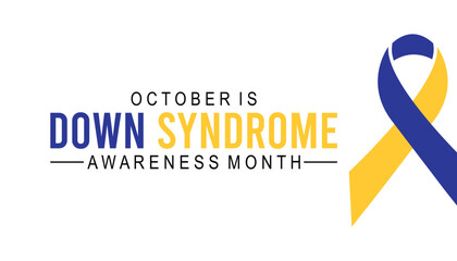 Down Syndrome Awareness Month is observed every year on October.Holiday concept background, placard, banner design template Vector illustration background design.