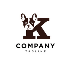 Letter K Franchie Dog Logo Icon