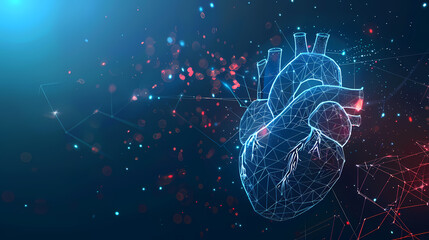 Fototapeta premium Digital illustration of heart anatomy