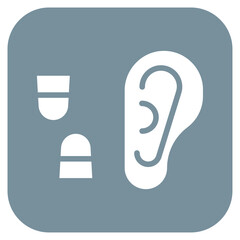 Earplugs icon vector image. Can be used for Physical Wellbeing.