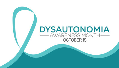 Dysautonomia Awareness Month is observed every year on October.Holiday concept background, placard, banner design template Vector illustration background design.