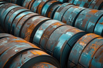 Manufacturing facility stores iron and steel coils