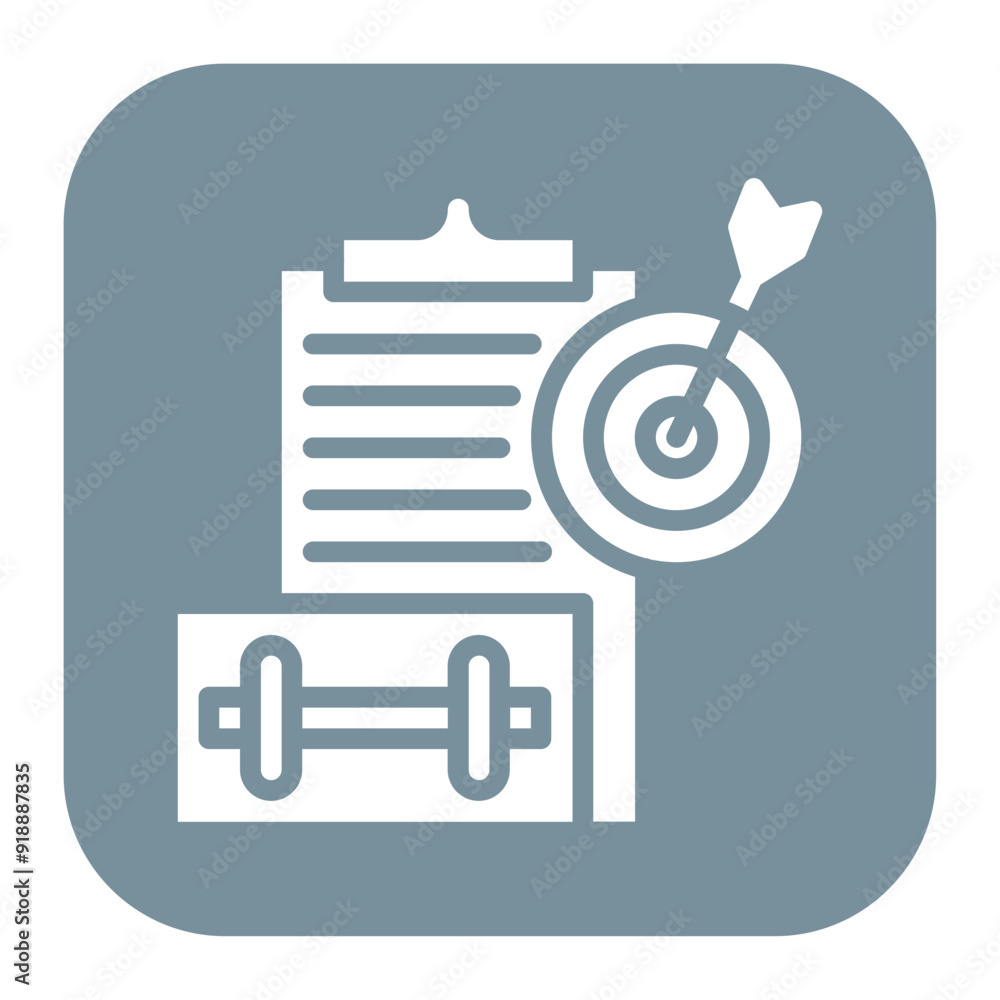 Wall mural goal setting icon vector image. can be used for fitness.