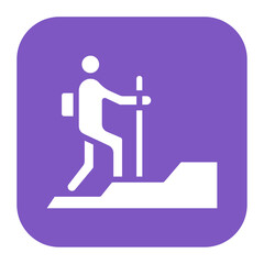 Hiking icon vector image. Can be used for Fitness.