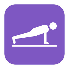 Push up icon vector image. Can be used for Fitness.