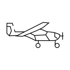 light sport airplane aircraft line icon vector. light sport airplane aircraft sign. isolated contour symbol black illustration