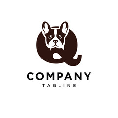 Letter Q Franchie Dog Logo Icon