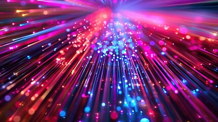 Fototapeta premium Abstract cyber lights with neon trails