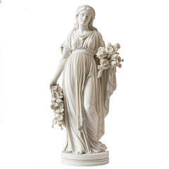 A marble statue isolated on transparent background