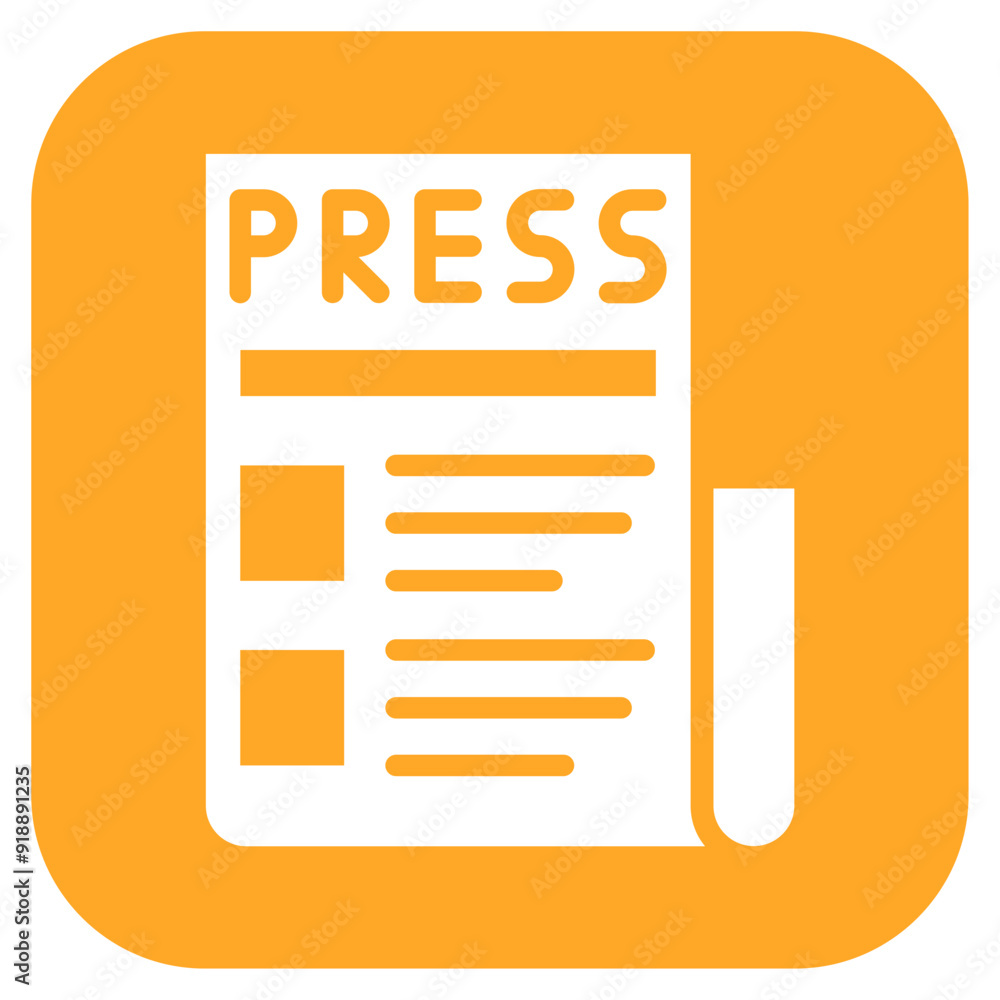 Sticker press release icon vector image. can be used for press freedom day.