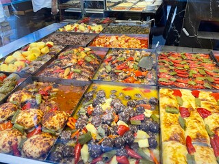 Many types of traditional Turkish food 