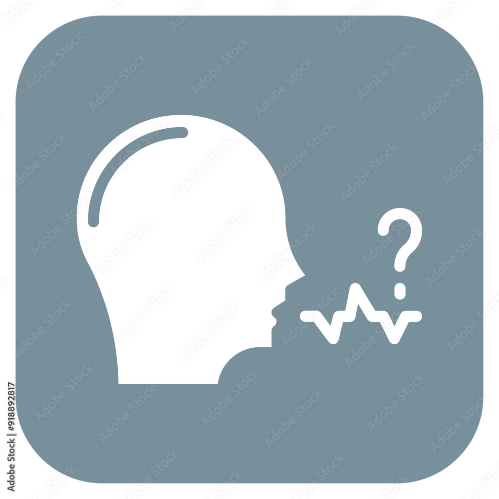 Poster difficulty speaking icon vector image. can be used for allergy symptoms.