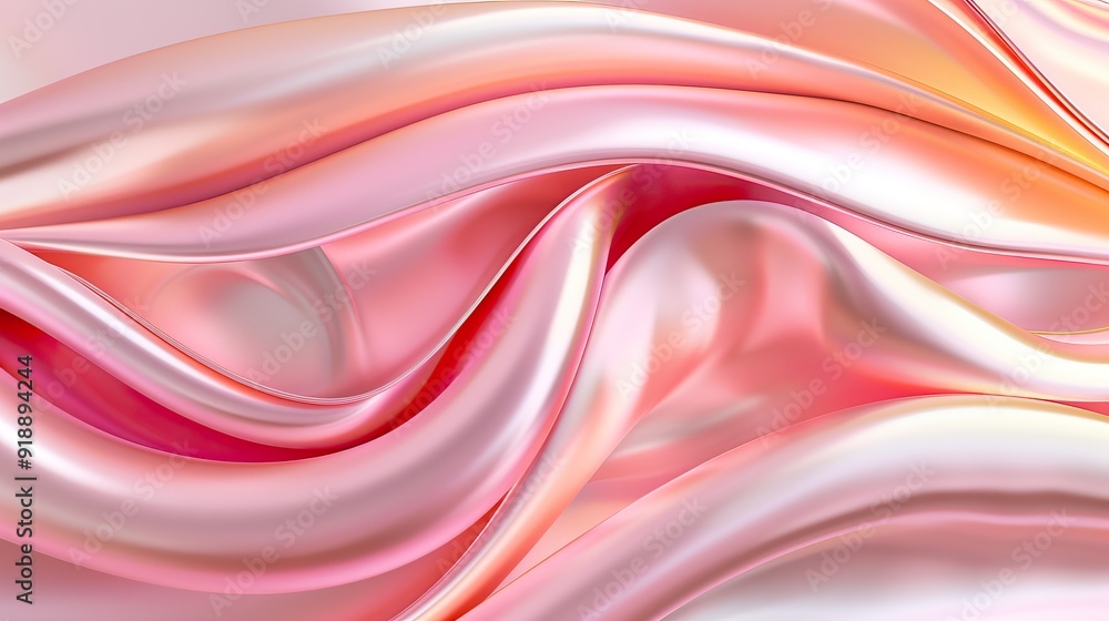 Poster 3d minimal wallpaper with abstract smooth curves and depth