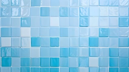 Blue ceramic tile wall or floor background. Design wallpaper copyspace

