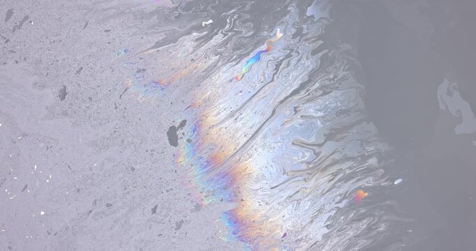 Slick industry oil fuel spilling water pollution