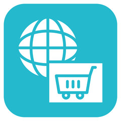 Global Market icon vector image. Can be used for Data Science.