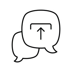 backup line icon with white background vector stock illustration
