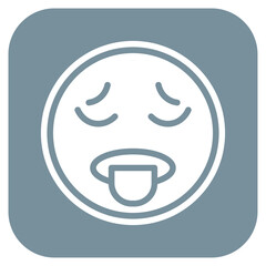 Exhausted icon vector image. Can be used for Burnout.